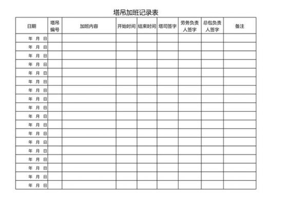 塔吊司机免费加班（塔吊司机加班记录表格）-图3