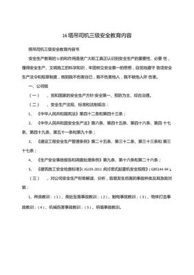 塔吊司机信号工教育（塔吊司机,信号工安全教育内容）-图3