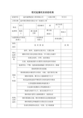 塔吊安拆验收记录表（塔吊安拆资料）