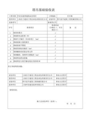 拆塔吊后基础验收（塔吊拆除验收内容）