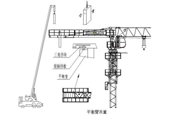 塔吊怎么拆平衡臂图解大全（塔吊怎么控制平衡图解）-图2